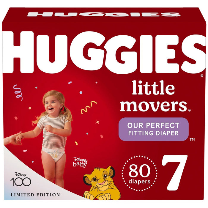 Huggies Little Movers Baby Disposable Diapers - Size 7 - 80ct