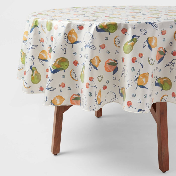 70" Fruit Print Round Oil Tablecloth - Threshold™