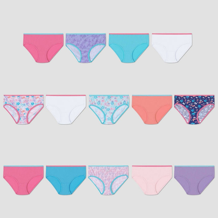 Hanes Girls' 14pk Briefs - Colors May Vary 12