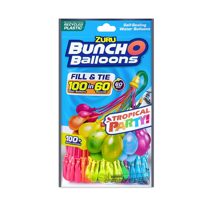 Bunch O Balloons Tropical Party Rapid-Filling Self-Sealing Water Balloons by ZURU - 3pk