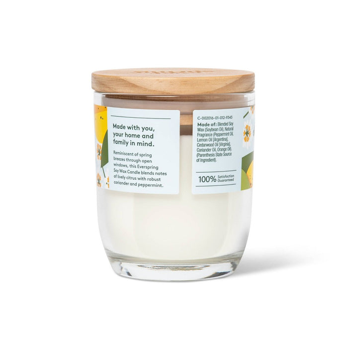 Flame Candle - Lemon & Coriander - 5.5oz - Everspring™
