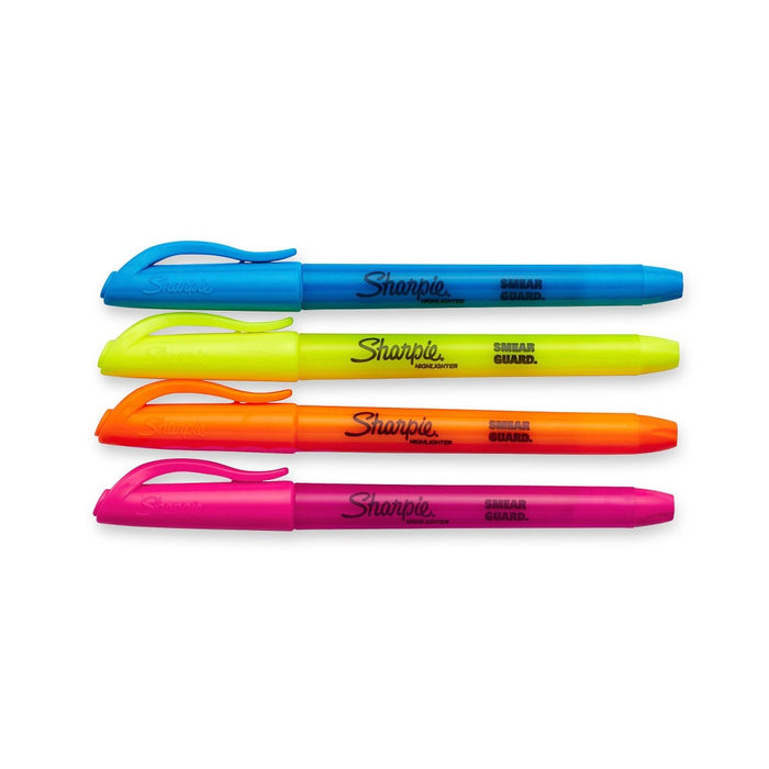 Sharpie Pocket 4pk Highlighters Narrow Chisel Tip Multicolored