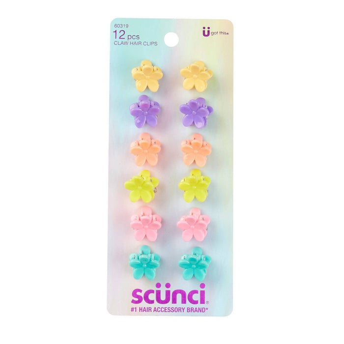 scunci Kids' Hair Claw Clip - 12ct