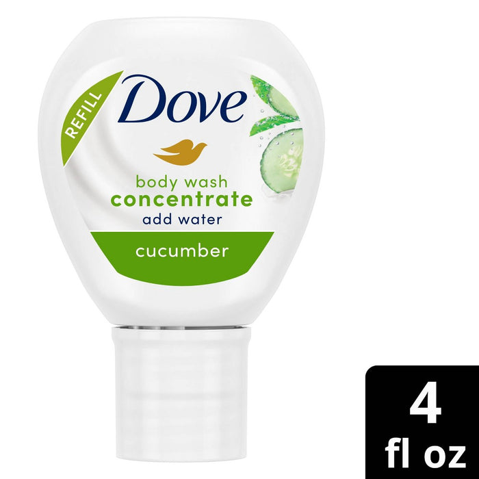 Dove Beauty Cucumber Concentrate Body Wash Refill - 4 fl oz/Makes 16 fl oz
