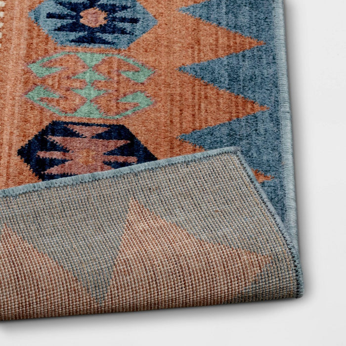 2'x3' Buttercup Diamond Vintage Persian Style Woven Rug Blue - Opalhouse™