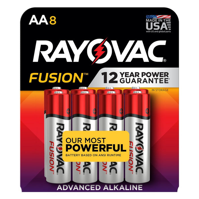 Rayovac Fusion 8pk AA Batteries – Alkaline Battery EXP 12/2035