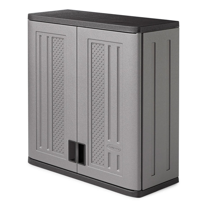 Suncast 4 Cubic Feet Resin Single Shelf Garage Wall Storage Cabinet, Platinum (LOCAL PICKUP ONLY)