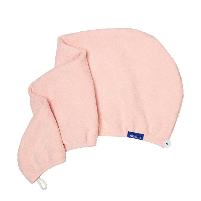 AQUIS Hair Wrap Drying Towel Tool Recycled Microfiber - Lotus Pink
