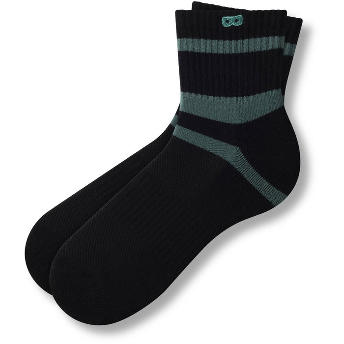 Pair of Thieves Men's 3pk Stripe Cushion Ankle Casual Socks - Blue/Green/White 8-12