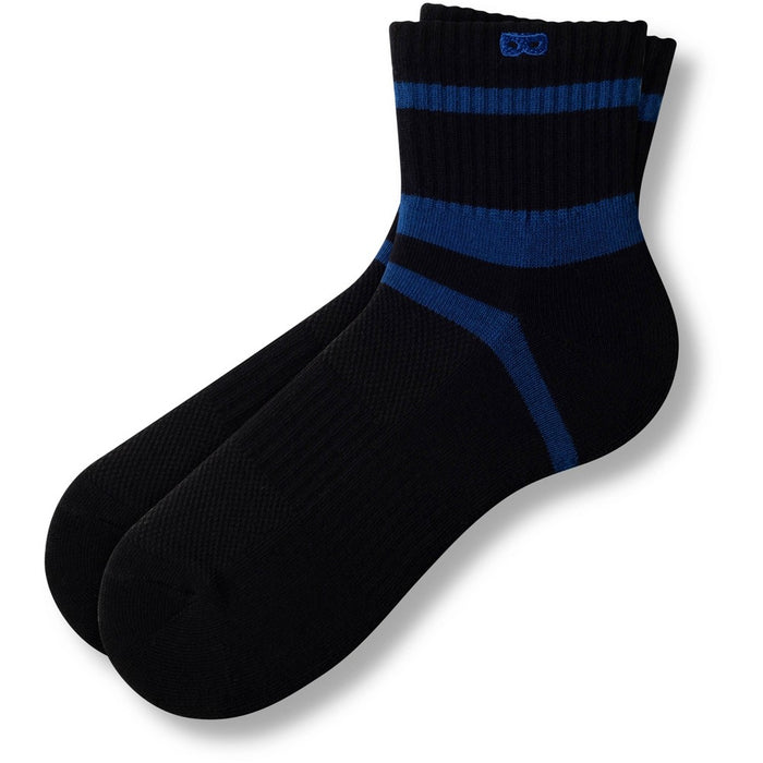 Pair of Thieves Men's 3pk Stripe Cushion Ankle Casual Socks - Blue/Green/White 8-12