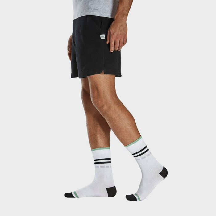 Pair of Thieves Men's Striped Cushion Crew Socks 3pk - White/Black 6-12