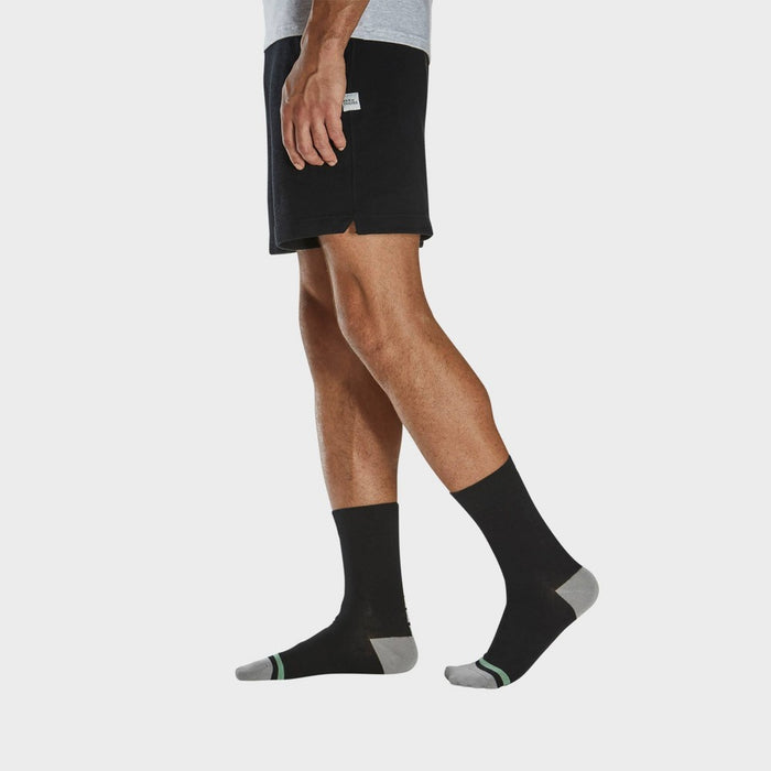 Pair of Thieves Men's Striped Cushion Crew Socks 3pk - White/Black 6-12