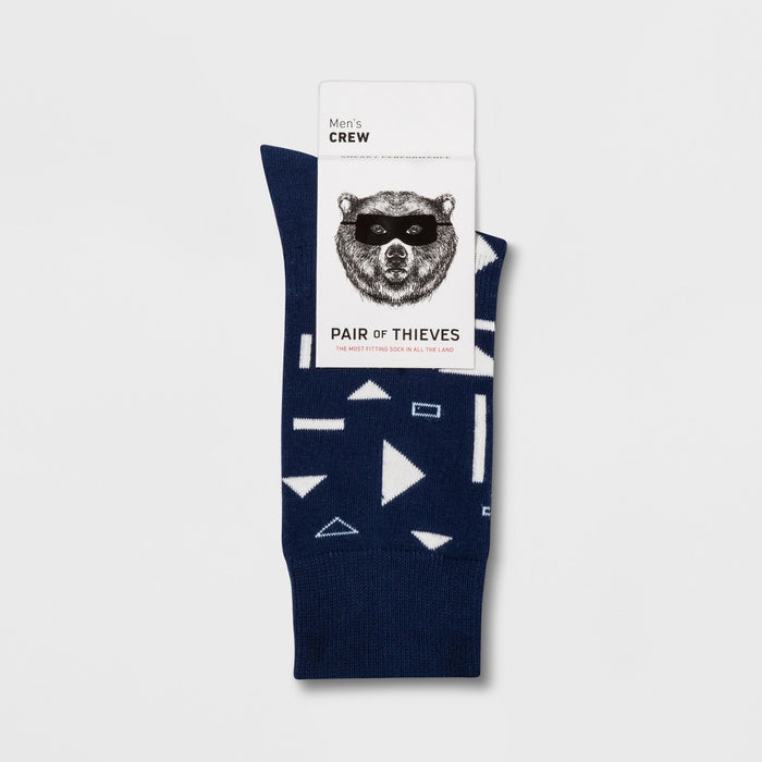 Pair of Thieves Men's Cushion Crew Socks - Navy 6-12