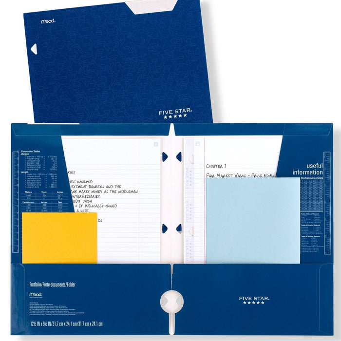 Mead Five Star 4 Pocket Solid Paper Folder (Colors May Vary)