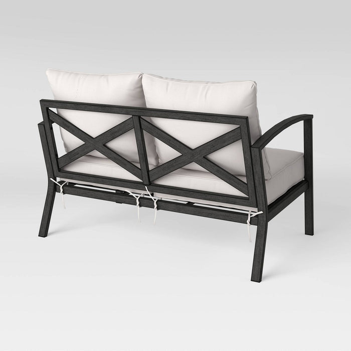 Ryegate Weathered Teak Patio Loveseat - Threshold™ (LOCAL PICKUP ONLY)