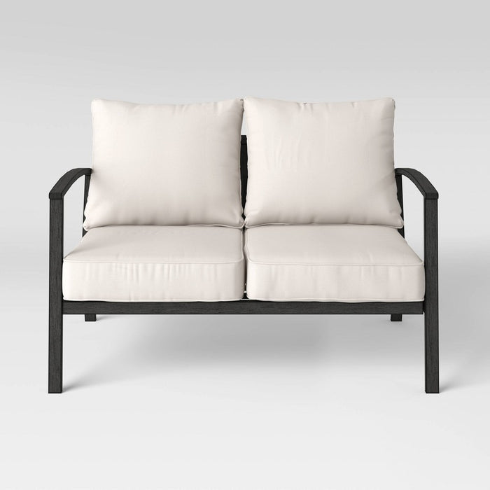 Ryegate Weathered Teak Patio Loveseat - Threshold™ (LOCAL PICKUP ONLY)