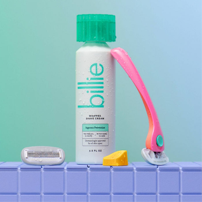 Billie Women's Razor Handle with Magnetic Holder & 2 Blade Refills - Malibu