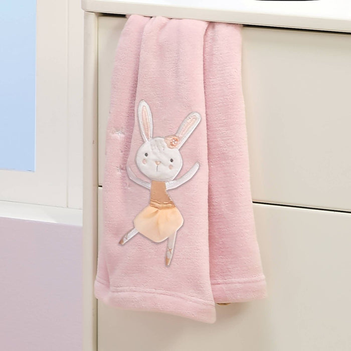 Bedtime Originals Tiny Dancer Fleece Baby Blanket - Pink