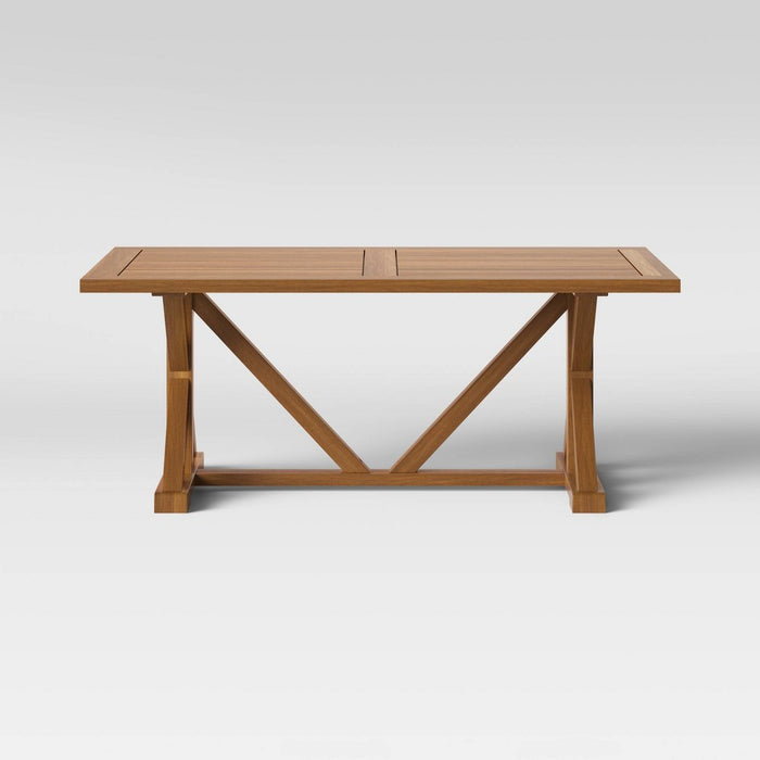 Morie Farmhouse Wood Rectangle Dining Table - Brown - Threshold™ (LOCAL PICKUP ONLY)
