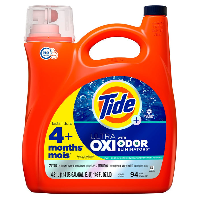 Tide Liquid Oxi + Odor Eliminator Laundry Detergent - 146 fl oz