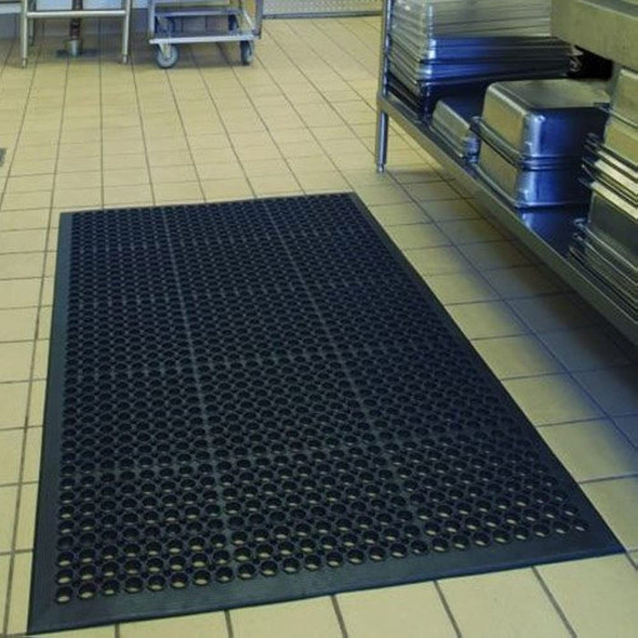 Rubber Floor Mats For Kitchen Commercial Anti-Fatigue Floor Mats Restaurant Bar Floor Mat New Rubber Door Mat Heavy Duty Drainage Mat For Garage Garden Use Black 36Inch X 60Inch From Sallymall. (LOCAL PICKUP ONLY)