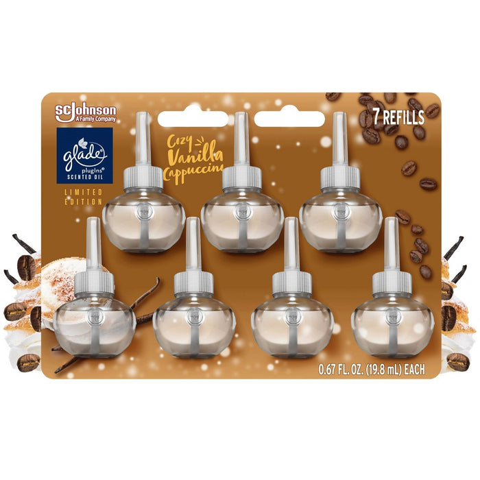 Glade PlugIns Scented Oil Air Freshener - Cozy Vanilla Capuccino - 4.69oz/7pk