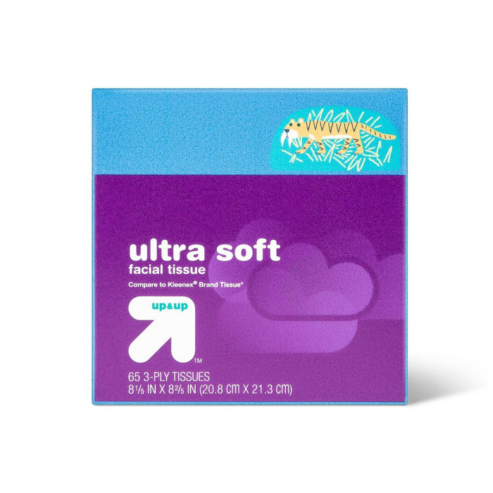 Back-to-School Ultra Soft Facial Tissue - Museum - 65ct - up & up™