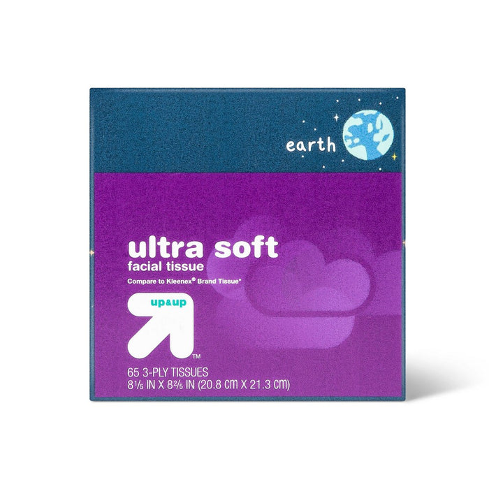 Back-to-School Ultra Soft Facial Tissue - Outer Space - 65ct - up & up™