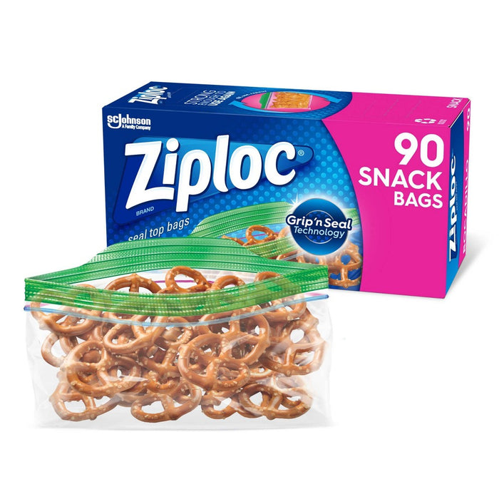 Ziploc Snack Bags with Grip 'n Seal Technology - 90ct