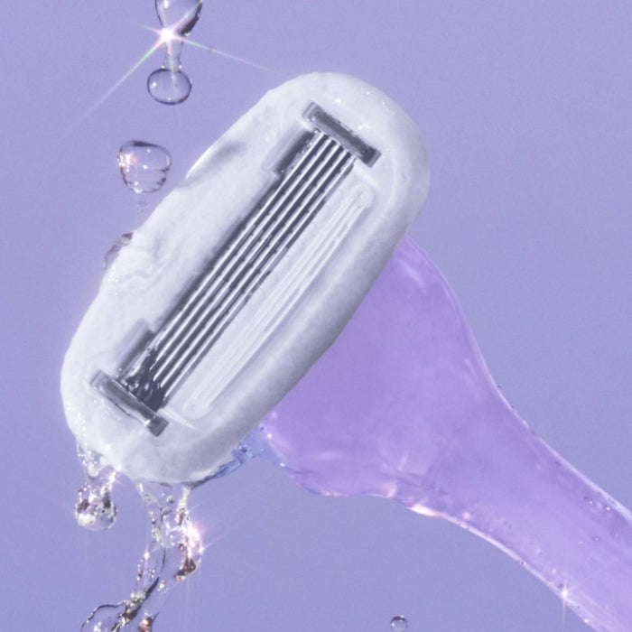 Billie Women's Razor Handle with Magnetic Holder & 2 Blade Refills - Sparkle