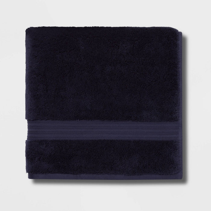 Antimicrobial Oversized Bath Towel Navy - Threshold™