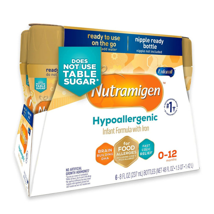 SINGLE BOTTLEEnfamil Nutramigen Hypoallergenic Ready to Feed Infant Formula - 8 fl oz Each/6ct