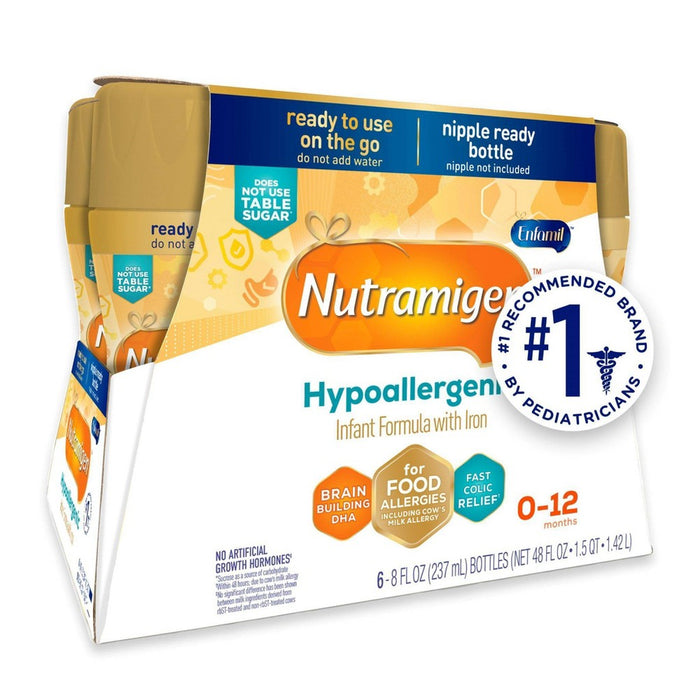 SINGLE BOTTLEEnfamil Nutramigen Hypoallergenic Ready to Feed Infant Formula - 8 fl oz Each/6ct