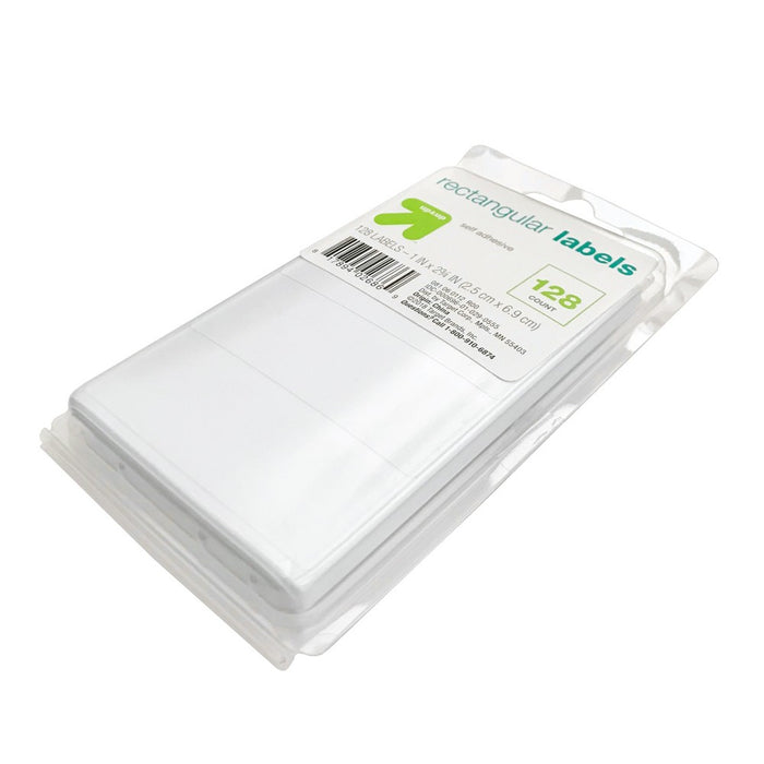 128ct 1"x2.75" Rectangular Labels White - up & up™
