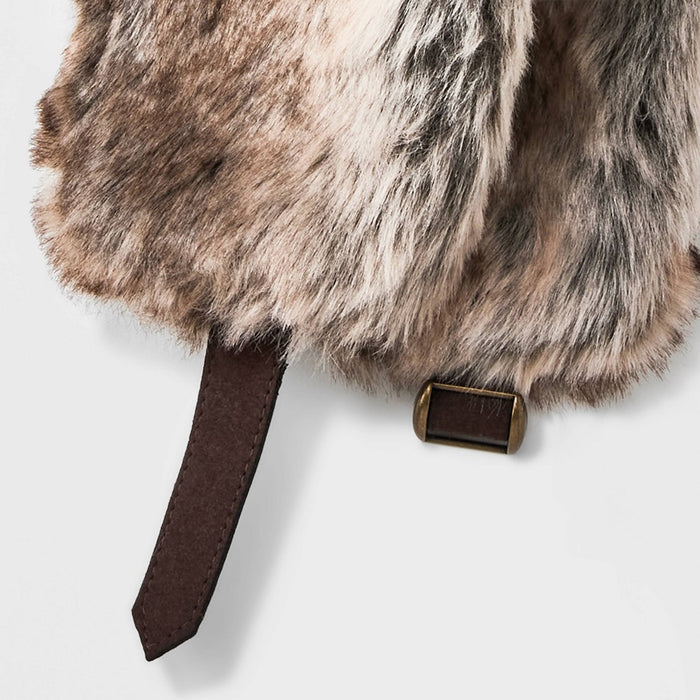 Men's All Over Faux Fur Acrylic Trapper Hat - Goodfellow & Co™ Brown