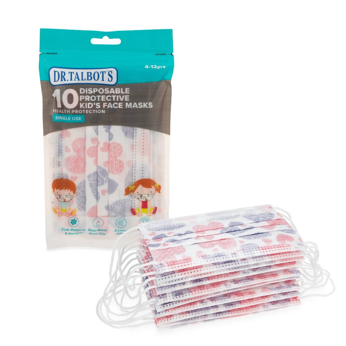 Dr. Talbot's Disposable Kid's Face Masks - Pink - 10ct
