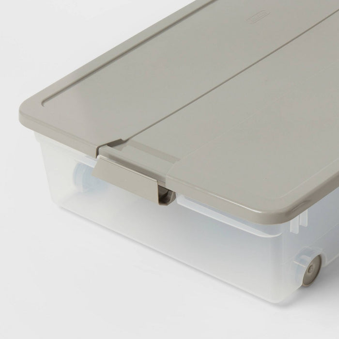 60qt Latching Underbed Gray - Brightroom™