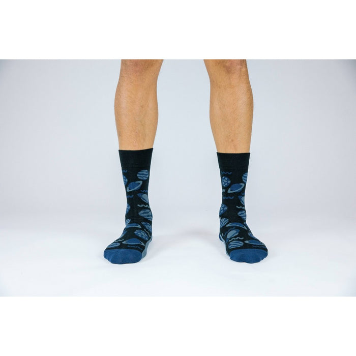 Pair of Thieves Men's Cushion Crew Socks - Navy/Black S