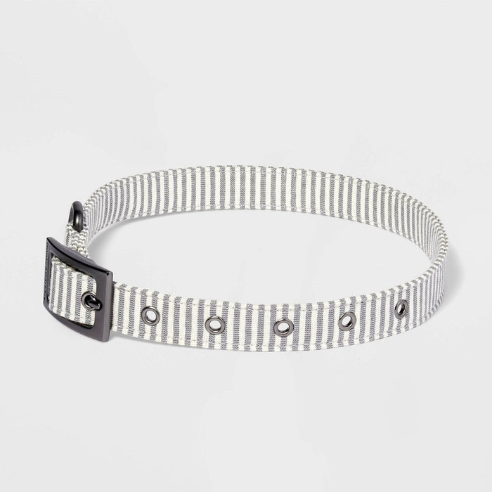 Striped Fashion Dog Collar with Pin Buckle - XL - Boots & Barkley