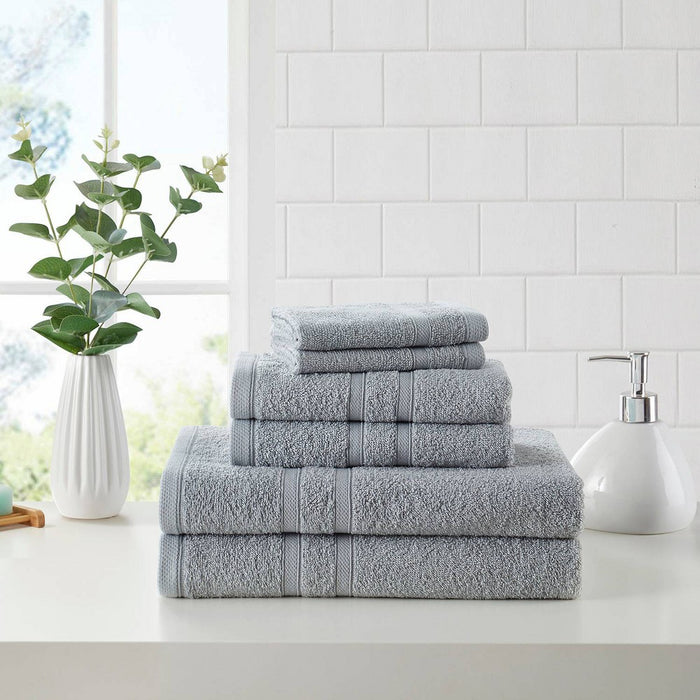 6pk Towel Set Light Gray - Clorox