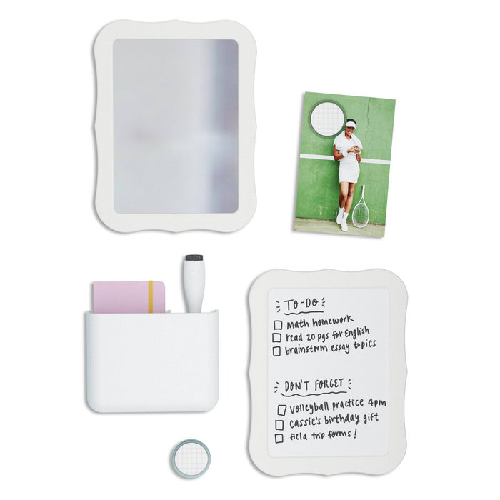 U Brands 6pc Basic Locker Kit White/Plaid