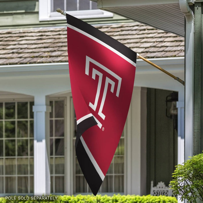 28"x40" NCAA Temple Owls Vertical Banner