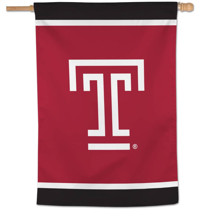 28"x40" NCAA Temple Owls Vertical Banner