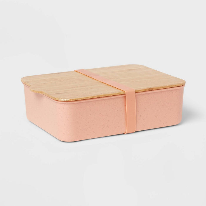 Bento Box with Bamboo Lid Orange - Threshold