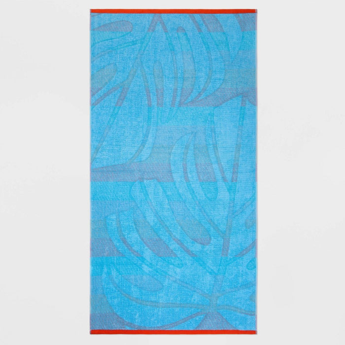 Palm Leaf Print Sand Resist Beach Towel - Sun Squad