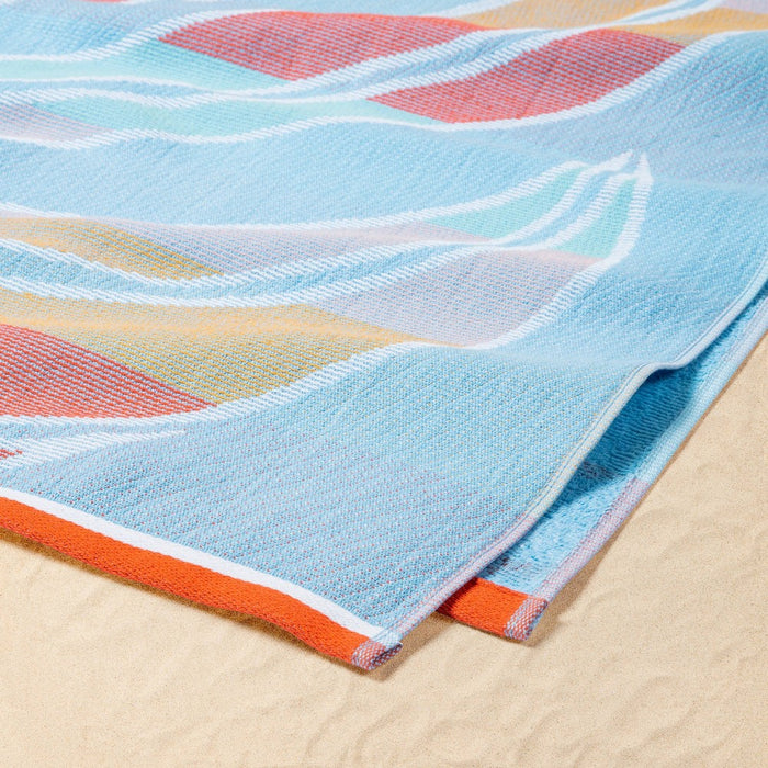 Palm Leaf Print Sand Resist Beach Towel - Sun Squad