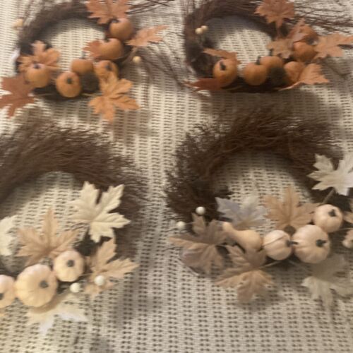 Fall Wreath Front Door Thanksgiving Harvest Pumpkin Farmhouse Hanging 4 Total