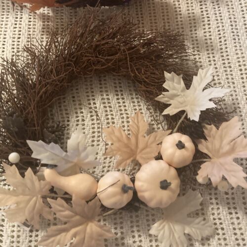 Fall Wreath Front Door Thanksgiving Harvest Pumpkin Farmhouse Hanging 4 Total
