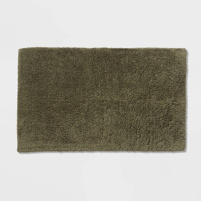 20"x34" Performance Plus Cotton Reversible Bath Rug/Runner Dark Green - Threshold