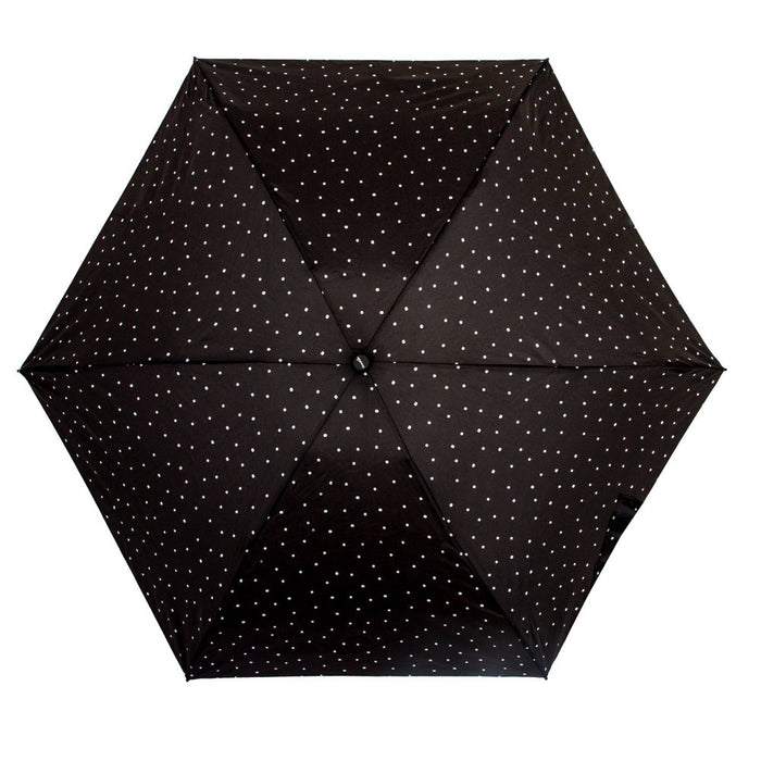 ShedRain Polka Dots Mini Manual Compact Umbrella - White Dots